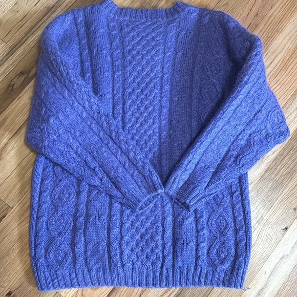 Vintage Chunky Mohair Fuzzy Knit Sweater Granny Grunge - Picture 11 of 12